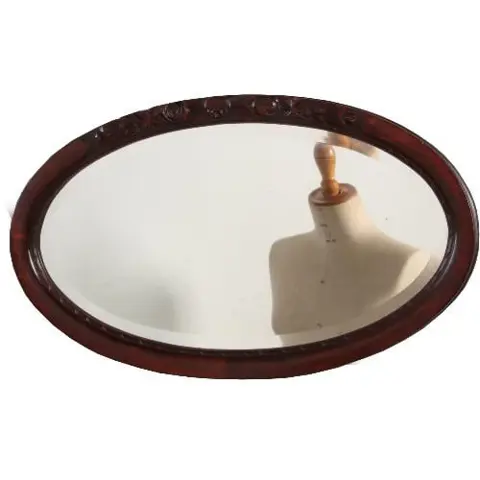 Antieke spiegel / Art &amp; crafts spiegel Engeland ca. 1900 klein dwars ovaal