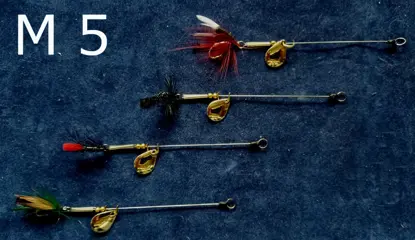 Deel 3) 2 setjes van elk 4 stuks Ultra Light minispinnertjes voor Forel - Ruisvoorn - Baars