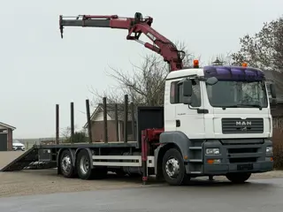 MAN TGA 26.320 KRAAN/CRANE/RAMPS/RAMPEN/MACHINE TRANSPORTER DK1156