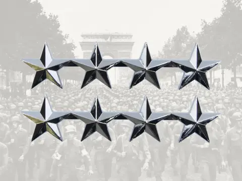 Embleem,Set,Rang,4 sterren,Staff,Generaal,US,Army