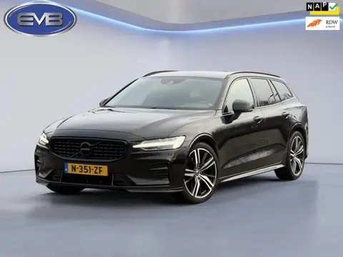 Volvo V60 2.0 B4 205 pk R-Design sport, Black edition, vele opties, sport leder, dealer onderhouden,