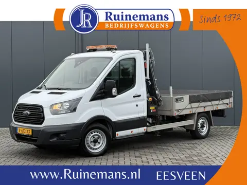 Ford Transit 2.0 TDCI EURO 6 / PICK UP / HIAB KRAAN T-CLX 013 / 2.7 TONS TREKHAAK / 34.988 KM! / 1e 