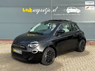 Fiat 500 e La Prima 42 kWh *schuifdak *leer *carplay *camera