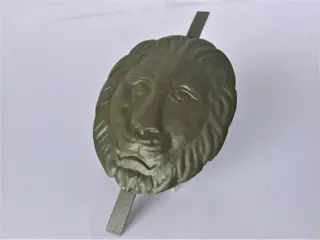 Helmplaat,Belgie,WWII,Leeuw,M1931