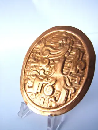 Helmplaat,Leeuw,Nederland,WWII,M27,M34,Helm,Koper