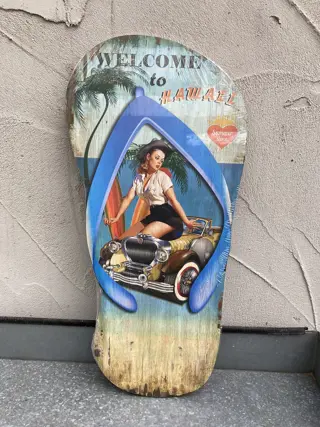 WANDDECORATIE GIRL WELCOME TO HAWAII Summer time NIEUW