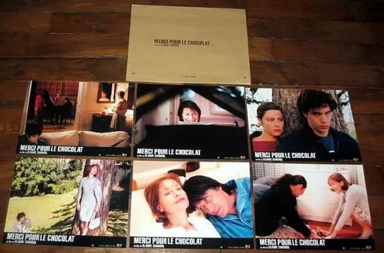 MERCI POUR LE CHOCOLAT lobbycard set.