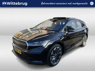 Škoda Enyaq iV 60 / PANO/ CAMERA/ PARK. SENSOREN/ LED/ CLIMA/ LEDER/ STOEL-STUUR VERWARM./ ELEK. ACH