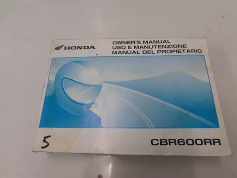 INSTRUCTIEBOEKJE Honda CBR 600 RR 2007 - 2008