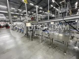 Proseal MC002 + SlipStream afweeglijn met lijnverdeler met 14 weegposities voor zachtfruit