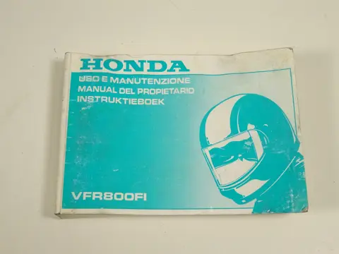 INSTRUCTIEBOEKJE Honda VFR 800 I 1998 - 2001