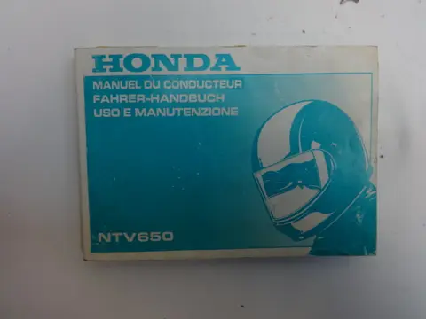 INSTRUCTIEBOEKJE Honda NTV 650 1988 - 1997
