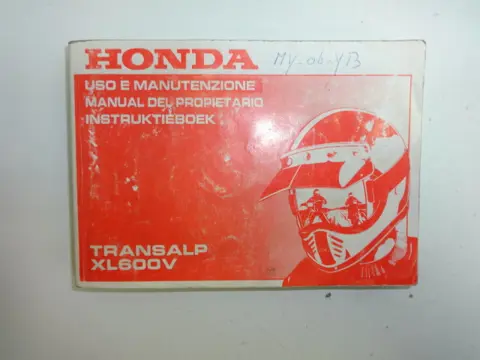 INSTRUCTIEBOEKJE Honda TRANSALP 1987 - 1993