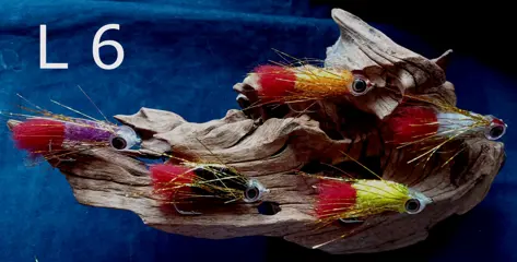 Set L 6 van 5 stuks (dropshot) Forel / Baars / Snoekstreamertjes