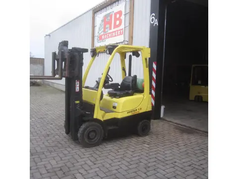Hyster H 1.8 FT, LPG-gas, triplo, side shift, kistenkantelaar.
