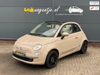 Fiat 500 C 1.2 Lounge Cabrio *cappuccino *velgen nieuwstaat