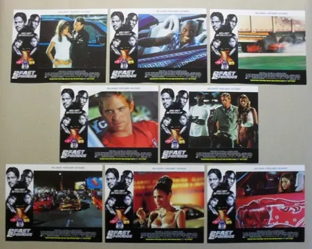 2 FAST 2 FURIOUS lobbycard set.