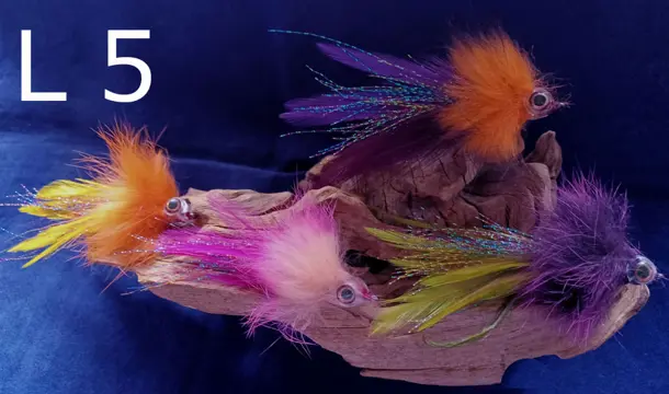 Set L 2 & L 5 van elk 4 stuks Ultra Light Forel / Baars / Snoekstreamertjes.