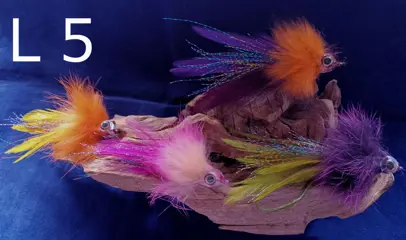 Set L 2 & L 5 van elk 4 stuks Ultra Light Forel / Baars / Snoekstreamertjes.