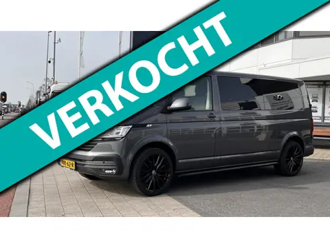 Volkswagen Transporter T6.1 L2H1 28 Highline Dubbele cabine 20" LMV, 6 zits, trekhaak sidebars zwart