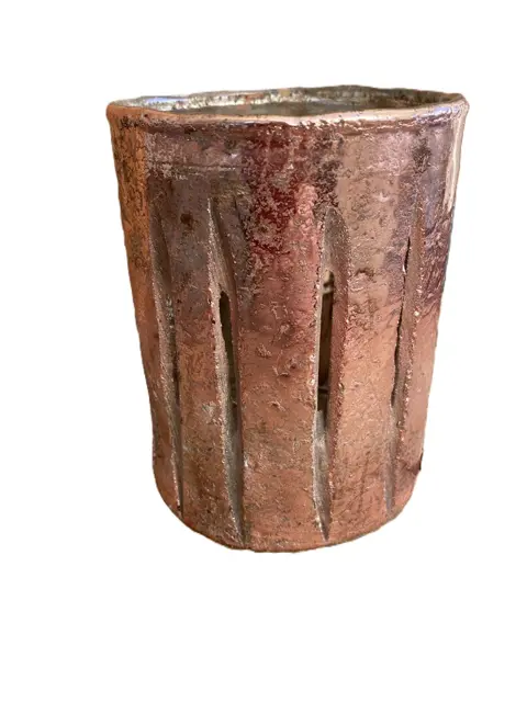 SFEERLICHT GLAS ROODBRUIN 11,5 CM NIEUW