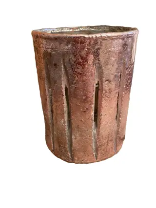 SFEERLICHT GLAS ROODBRUIN 11,5 CM NIEUW