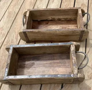 WOODEN BRICK MOULD VINTAGE STEENKIST MET HANDVATEN