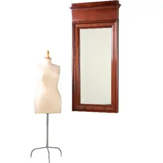 Antieke spiegel / Franse Louis Philippe schouwspiegel ca. 1815 met ingelegde biezen