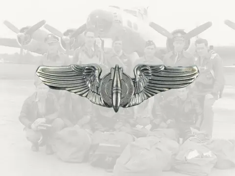 Embleem,Badge,US,Airforce,Bombardier,WWI + WWII