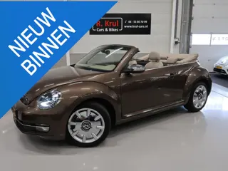 Volkswagen Beetle cabrio 1.2 TSI 70'S Leer 18 inch Beige kap Toffeebruin Xenon Airco-ecc Parkeersens