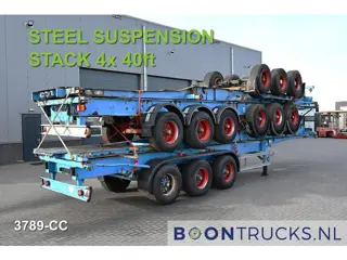 Kässbohrer SC 10-24 STACK PRICE € 16900 | 4x FIXED CHASSIS 40ft * STEEL SUSPENSION