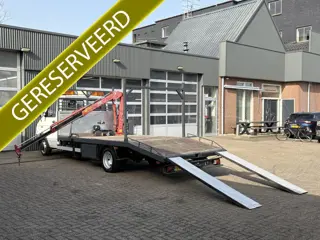 Iveco Daily 35.12S-395 Open laadbak Autotransporter Pick-up HMF Laadkraan Lier Trekhaak Gereedschaps