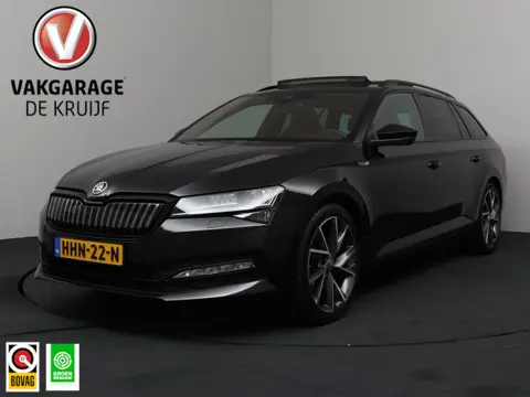 Skoda Superb Combi 1.4 TSI iV Sportline Business | ZEER COMPLEET | Trekhaak | Pano | ACC | 360° Came