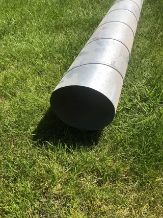 Wervelbuis, spirobuis Ø 125 mm x 2450 mm.