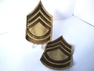 Embleem,Set,Rang,US,Army,Sergeant,1e,Klas,Zomer,Shirt,WWII,Orgineel