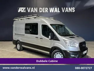 Ford Transit 2.0 TDCI 131pk L3H2 Dubbele Cabine Euro6 Airco | 7-Zits | Imperiaal | 2500kg Trekhaak |