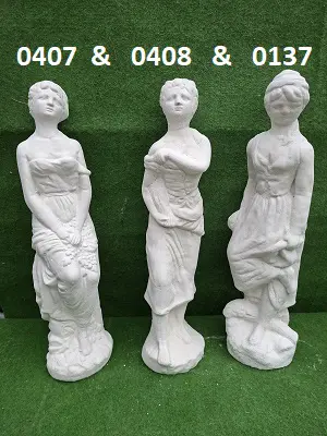 3 Vrouwen beelden. nr 0407 & 0408 & 0137