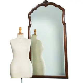 Enorme grote Soester schouwspiegel facet geslepen in mahonie