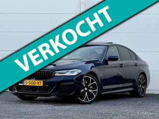 BMW 5-serie 530e M-Sport Org NL Pano Head up Softclose H&K Stoelventilatie Keyless entry 360 Camera