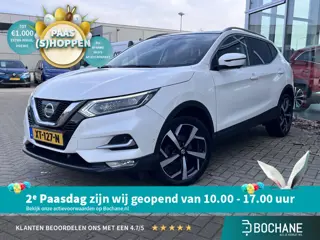 Nissan Qashqai 1.2 Tekna + 360 camera - Halfleder interieur - Panormadak - Stoelverwarming - Blindsp