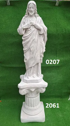 Jezus beeld met zuil. nr 0207 & 2061