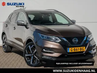 Nissan Qashqai 1.2 Tekna Plus Navigatie| Panoramadak | Leder| 19"Lm| 360 Camera| Stoelverwarming| Cr