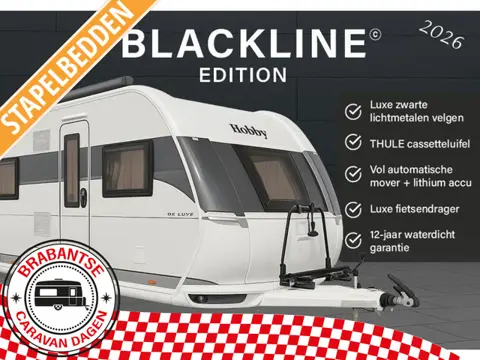 Hobby De Luxe 490 KMF 2026 BLACKLINE ACTIE!!!