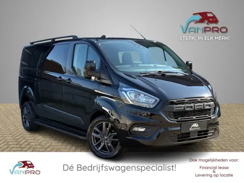 FORD TRANSIT CUSTOM L2 2.0 TDCI 130pk  Automaat Dubbel Cabine Black Edition / Camera / Trekhaak / Navi / Airco / Cruise / Lane / LM velgen/Nw D-Riem