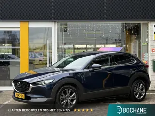 Mazda CX-30 2.0 e-SkyActiv-X M Hybrid Luxury | NAP | elektrisch glazen schuif-/kanteldak | Leer | St