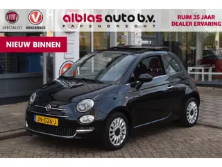 Fiat 500 80pk Turbo Lounge|Leer|Open dak|Nav