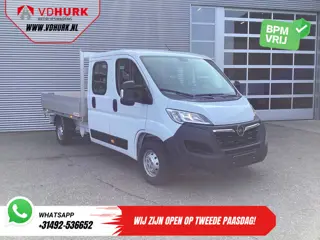 Opel Movano 2.2 140 pk DC Dubbel Cabine Open Laadbak/ 7 Pers./ 2.5t Trekverm./ Cruise/ Airco/ 288x21