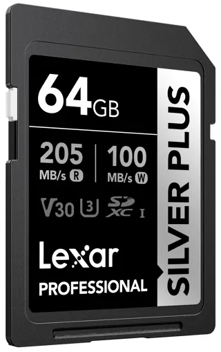 Lexar SD Silver Plus UHS-1 64GB V30
