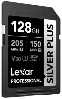 Lexar SDXC Silver Plus UHS-1 128GB V30