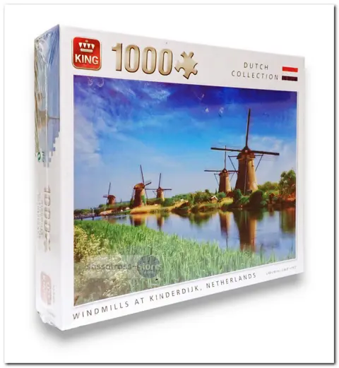 Windmills at Kinderdijk - King - 1000 Stukjes